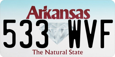 AR license plate 533WVF