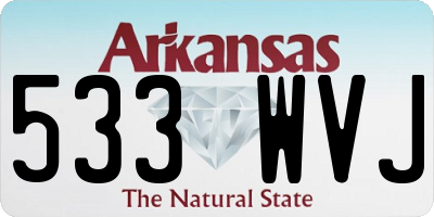 AR license plate 533WVJ