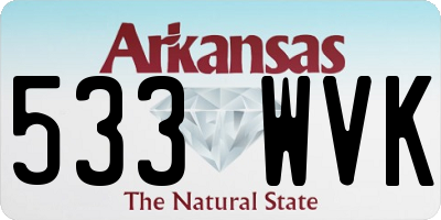 AR license plate 533WVK