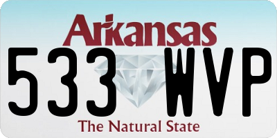 AR license plate 533WVP