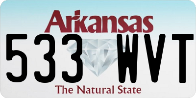 AR license plate 533WVT