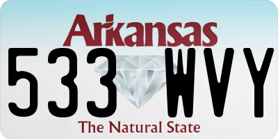 AR license plate 533WVY