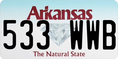 AR license plate 533WWB