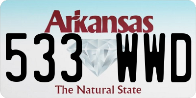 AR license plate 533WWD