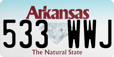 AR license plate 533WWJ