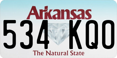 AR license plate 534KQO