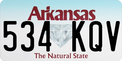 AR license plate 534KQV