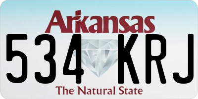 AR license plate 534KRJ