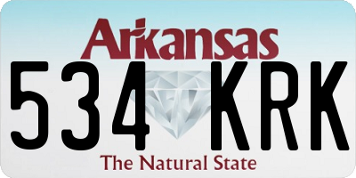 AR license plate 534KRK