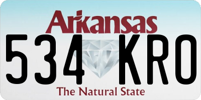 AR license plate 534KRO