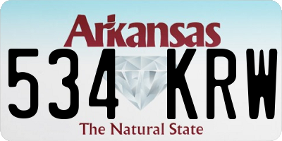 AR license plate 534KRW