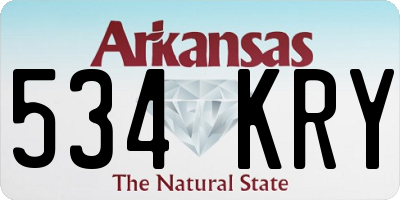 AR license plate 534KRY