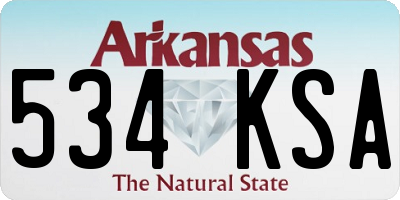 AR license plate 534KSA