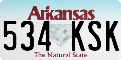AR license plate 534KSK