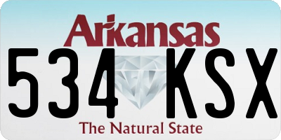 AR license plate 534KSX