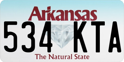 AR license plate 534KTA