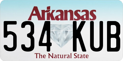 AR license plate 534KUB