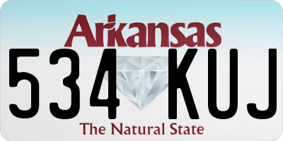 AR license plate 534KUJ