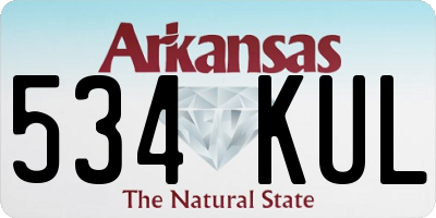 AR license plate 534KUL