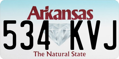 AR license plate 534KVJ