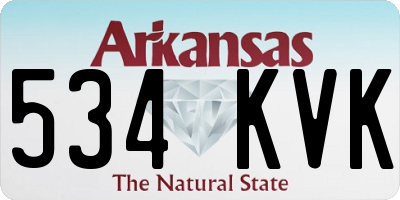 AR license plate 534KVK