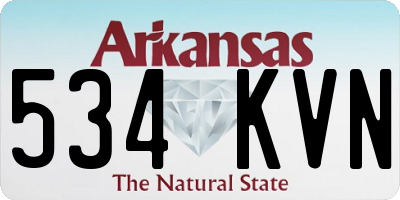 AR license plate 534KVN