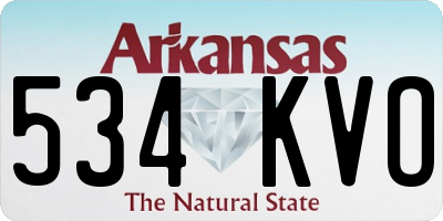 AR license plate 534KVO
