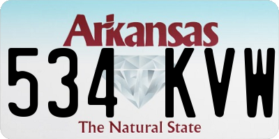AR license plate 534KVW