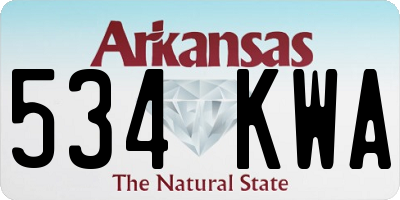 AR license plate 534KWA