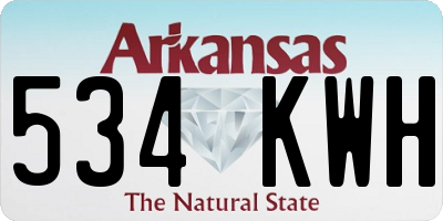 AR license plate 534KWH