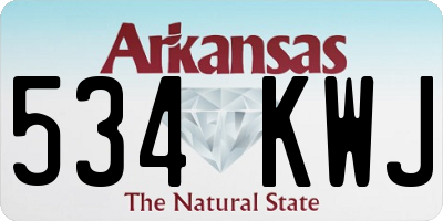 AR license plate 534KWJ