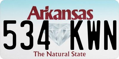 AR license plate 534KWN