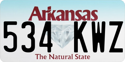 AR license plate 534KWZ