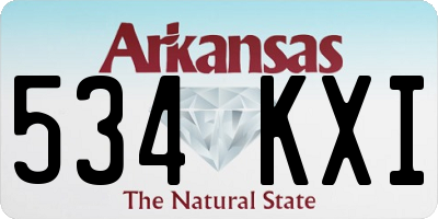 AR license plate 534KXI