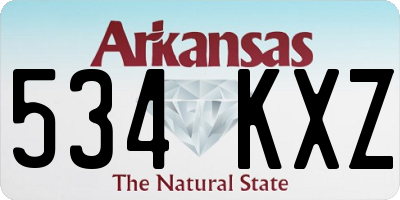 AR license plate 534KXZ