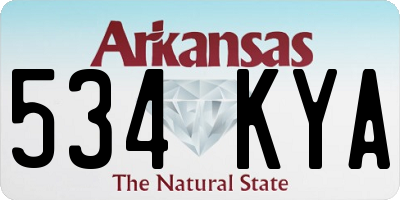 AR license plate 534KYA