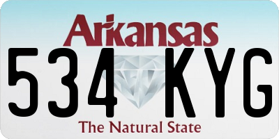 AR license plate 534KYG