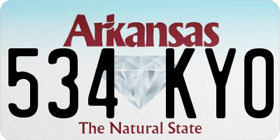 AR license plate 534KYO