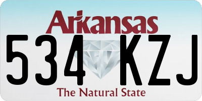 AR license plate 534KZJ