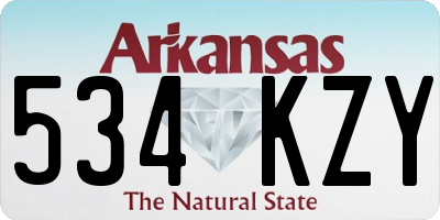 AR license plate 534KZY