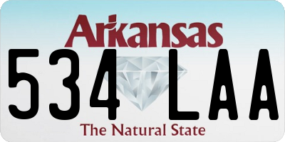 AR license plate 534LAA