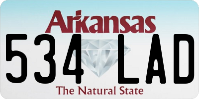 AR license plate 534LAD