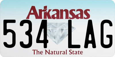AR license plate 534LAG