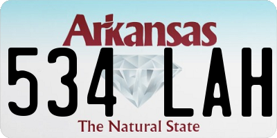 AR license plate 534LAH