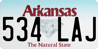 AR license plate 534LAJ