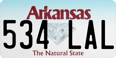 AR license plate 534LAL