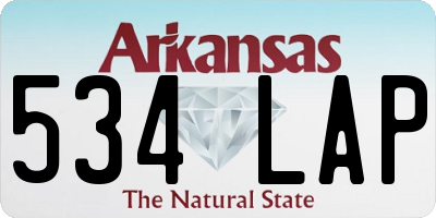AR license plate 534LAP