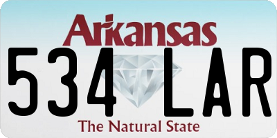 AR license plate 534LAR
