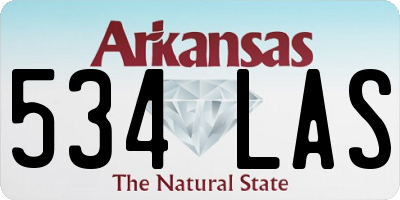 AR license plate 534LAS