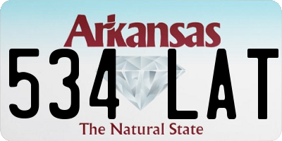 AR license plate 534LAT